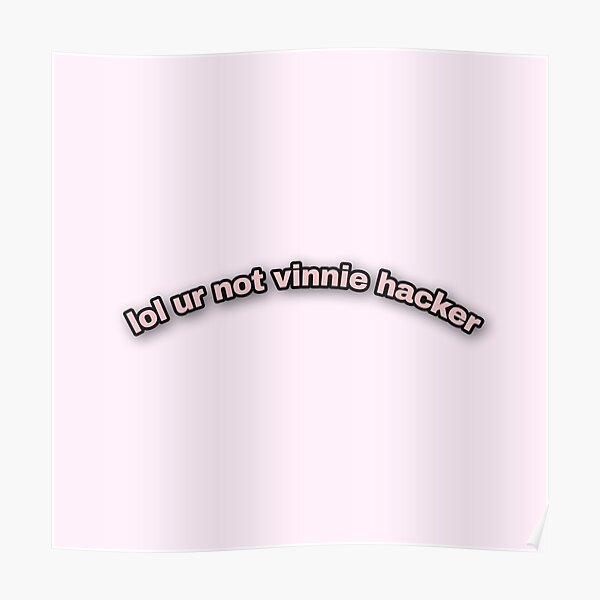 vinnie hacker  Poster RB1208 product Offical Vinnie Hacker Merch